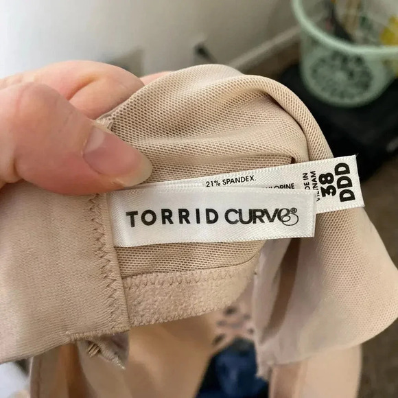 Torrid Curve womens nude beige tshirt bra adjustable straps underwire 38DDD - Picture 6 of 8